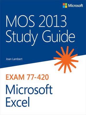 MOS 2013 Study Guide for Microsoft Excel - ebook